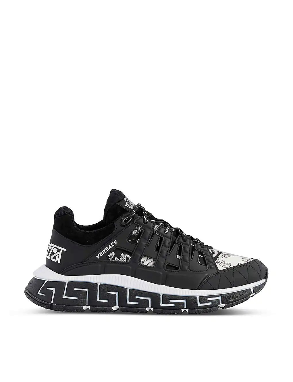 GIÀY VERSACE Trigreca logo-print mesh low-top trainers