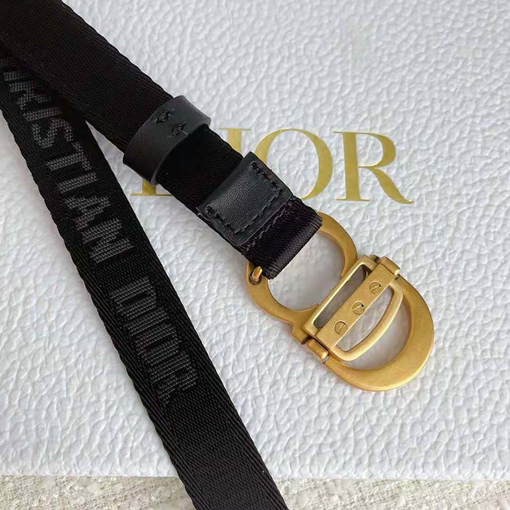 DÂY LƯNG Dior Women Saddle Belt Black Jacquard 20 MM