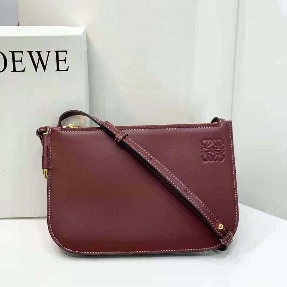 TÚI Loewe Women Gate Double Zip Pouch in Soft Calfskin