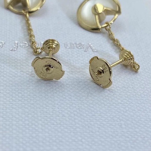 BÔNG TAI CARTIER AMULETTE DE CARTIER DIAMOND GOLD 18K YELLOW GOLD