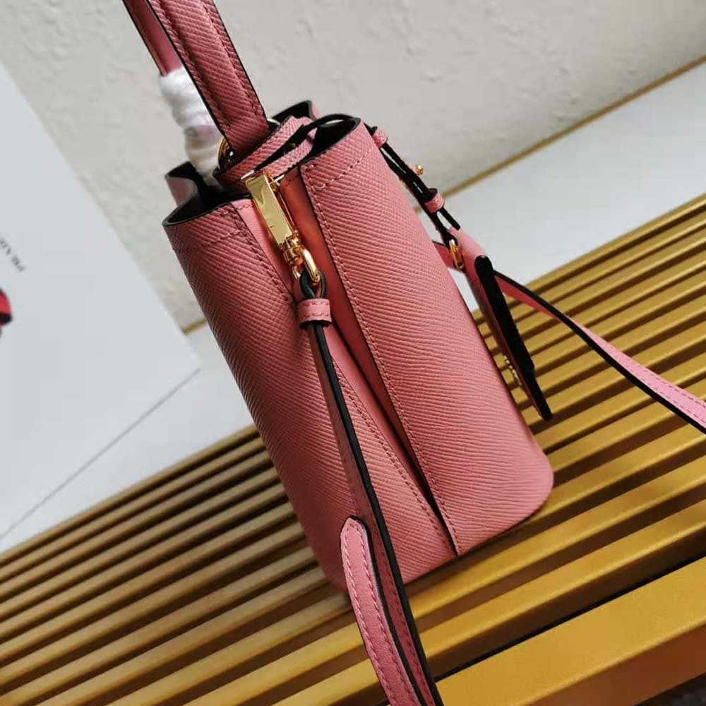 TÚI Prada Women Small Saffiano Leather Prada Panier Bag-Pink