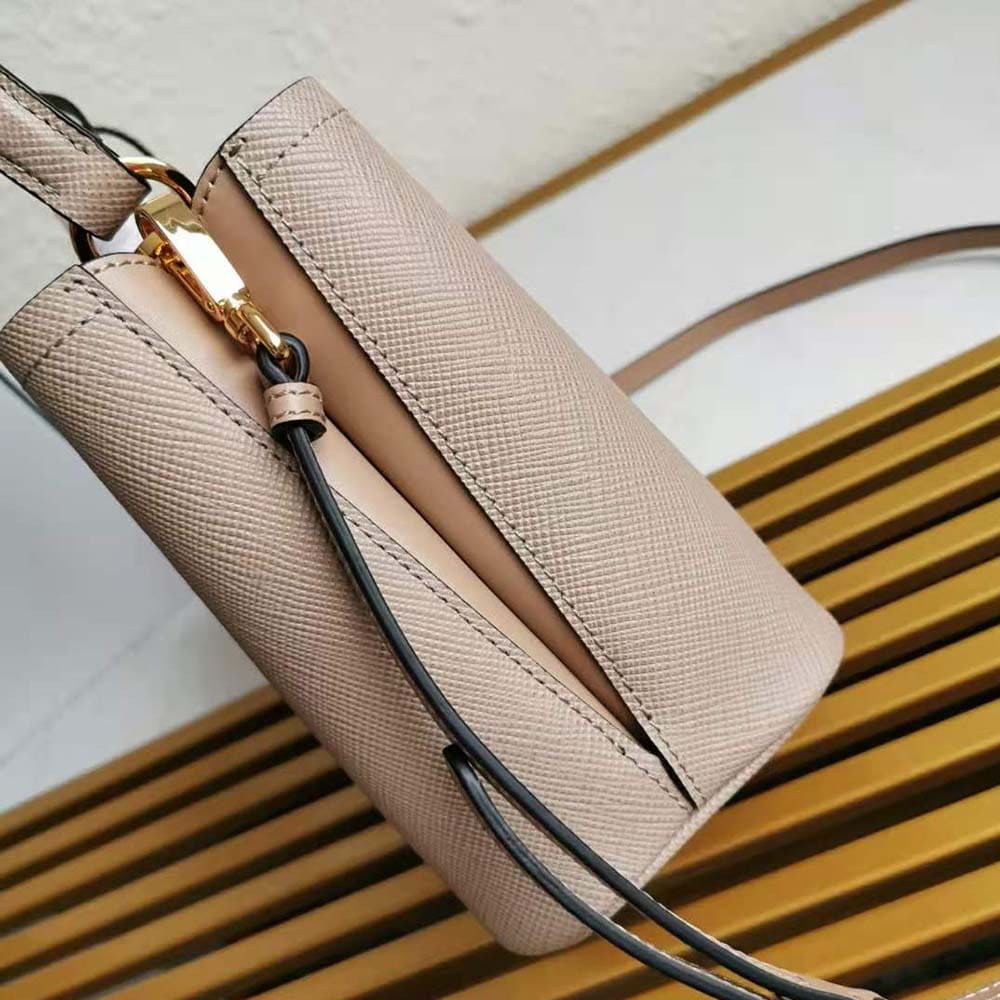 TÚI Prada Women Small Saffiano Leather Prada Panier Bag-Sandy