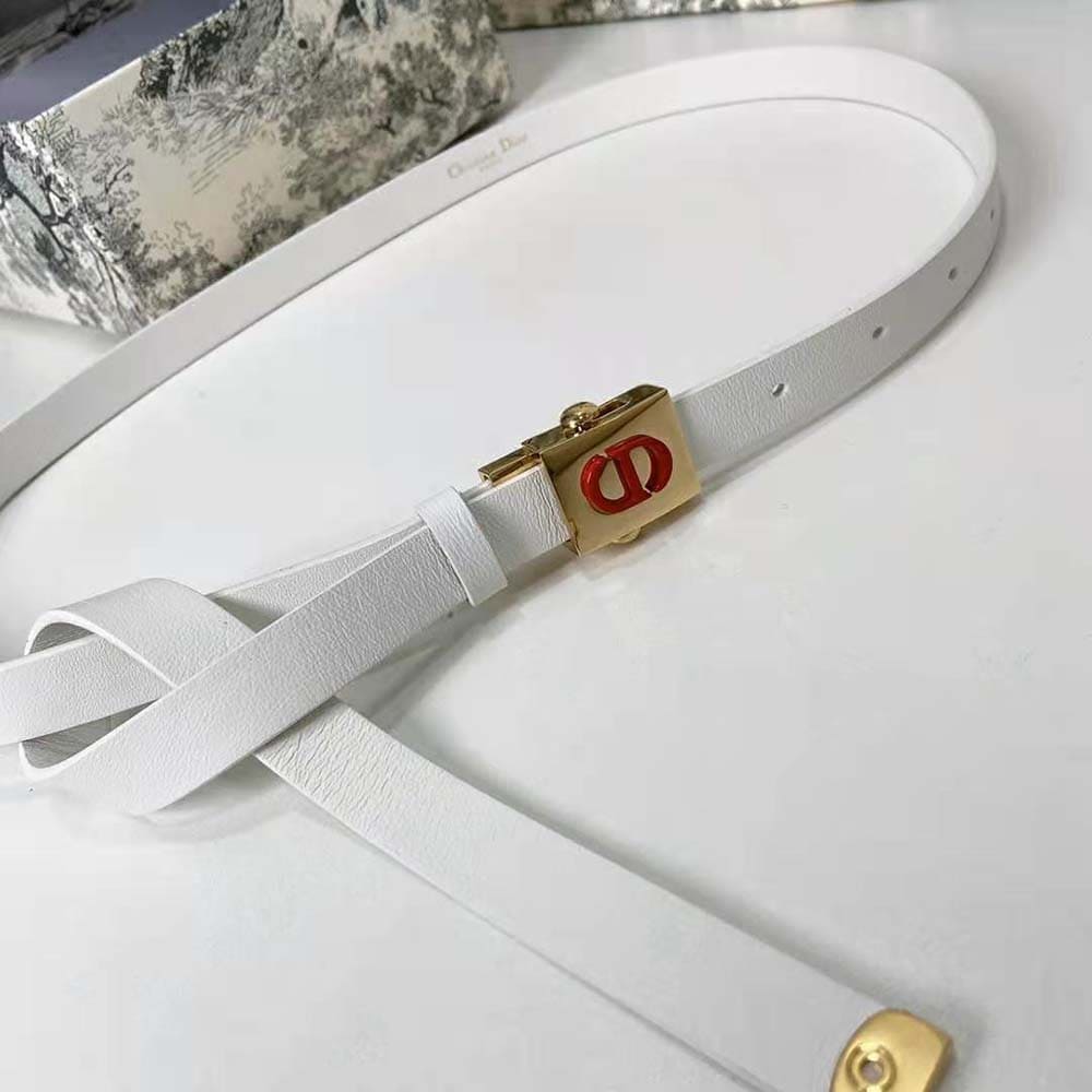 DÂY LƯNG Dior Women Diorpolytechnique Belt Latte Smooth Calfskin 17 MM