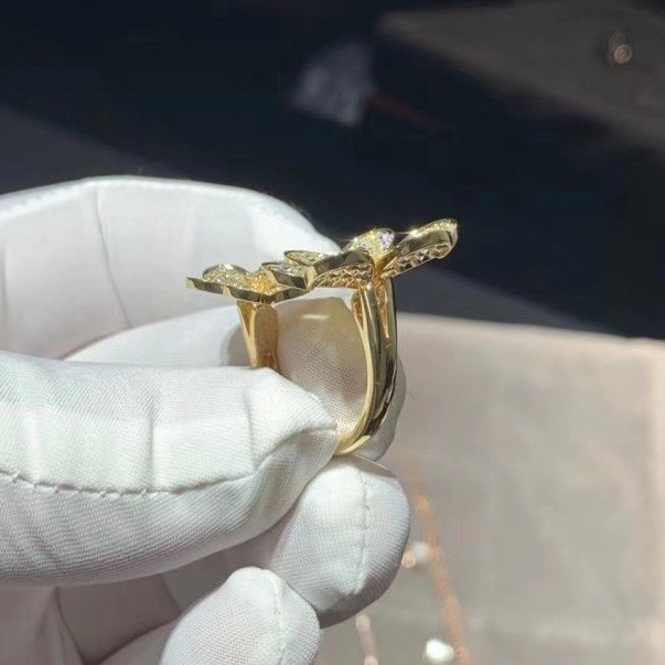 NHẪN VAN CLEEF & ARPELS ALHAMBRA VINTAGE DIAMOND GOLD 18K YELLOW GOLD