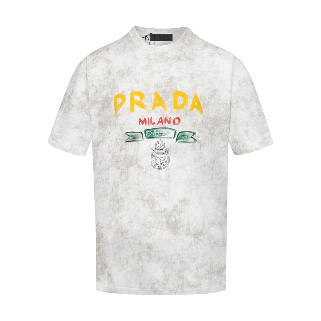 ÁO PRADA T SHIRT MÀU XÁM UNISEX