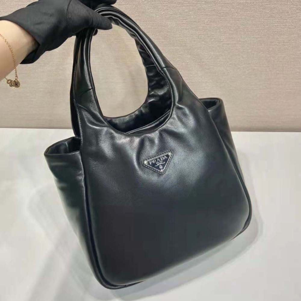 TÚI Prada Women Medium Padded Prada Soft Nappa Leather Bag-Black
