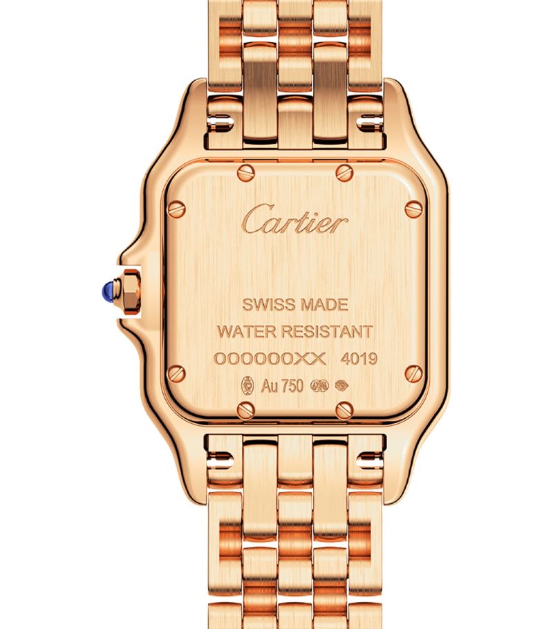 Đồng hồ CARTIER Medium Rose Gold Panthère de Cartier Watch 27mm mặt số màu trắng