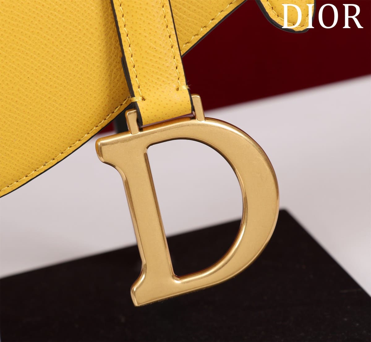 TÚI Dior Women Saddle bag in Calfskin-Yellow Top Quality