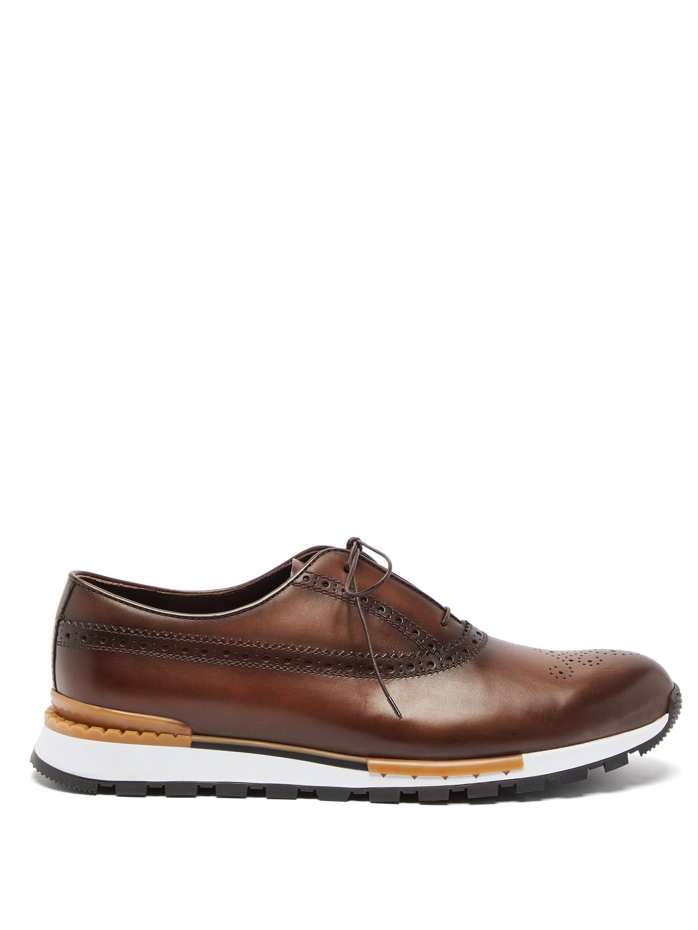 GIÀY BERLUTI Glazed leather trainers