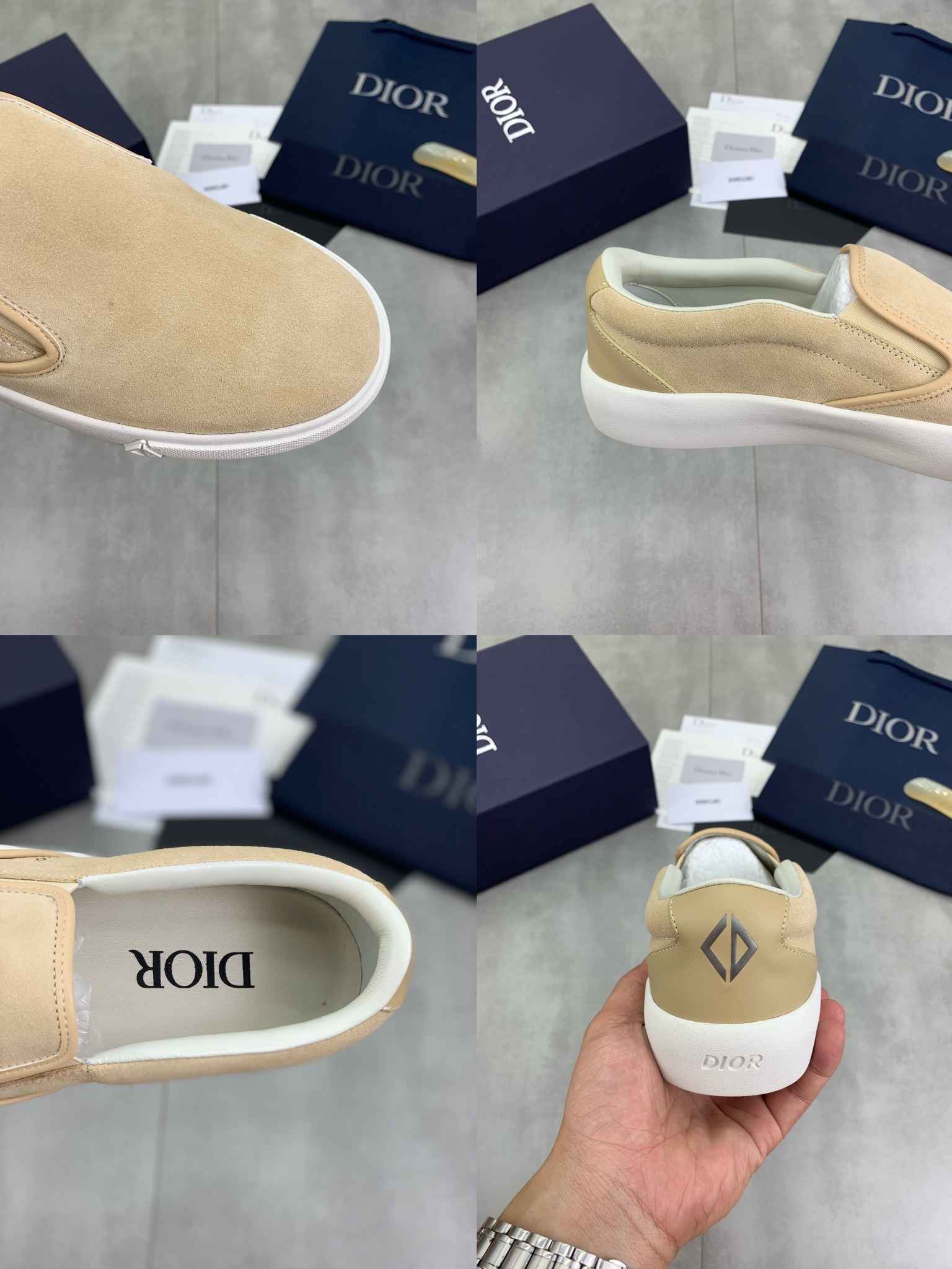 GIÀY CHRISTIAN DIOR LEATHER SLIP ON SHOES AAA