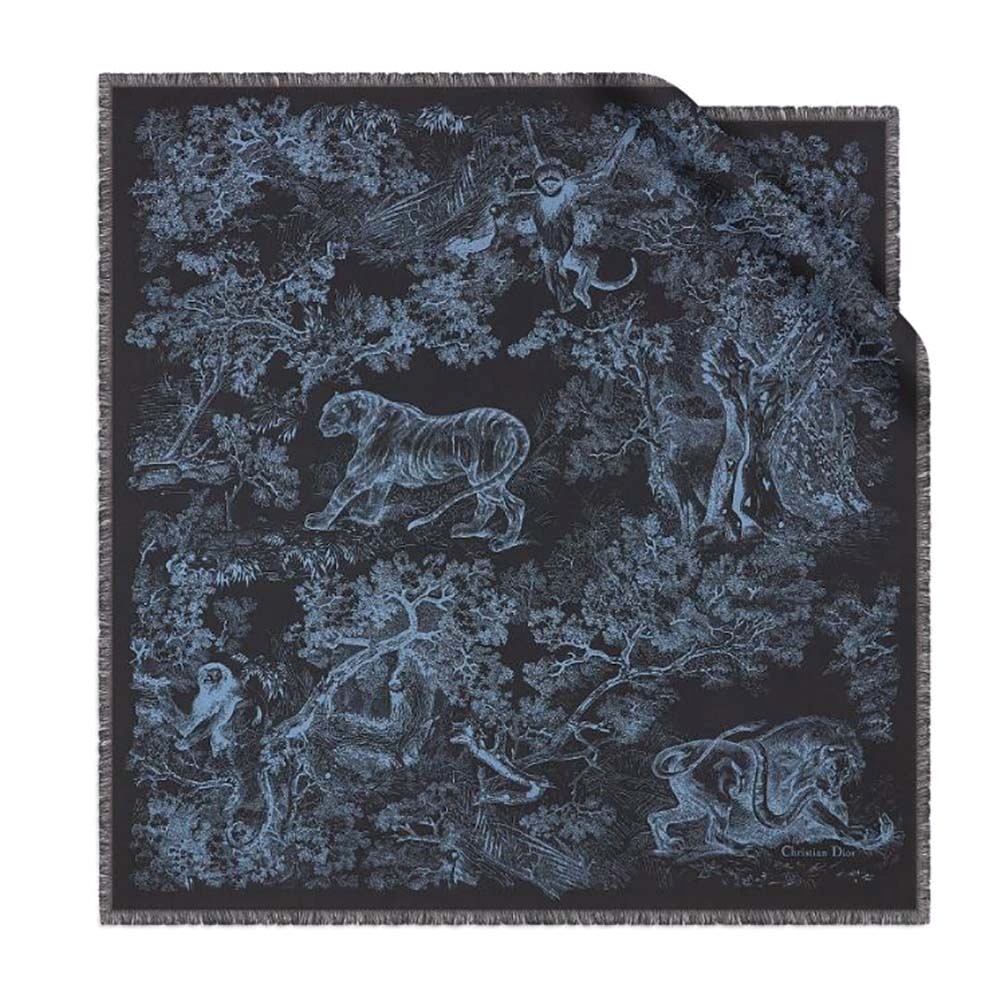 KHĂN Dior Women Toile DE Jouy Reverse Square Scarf Silk Twill-Navy
