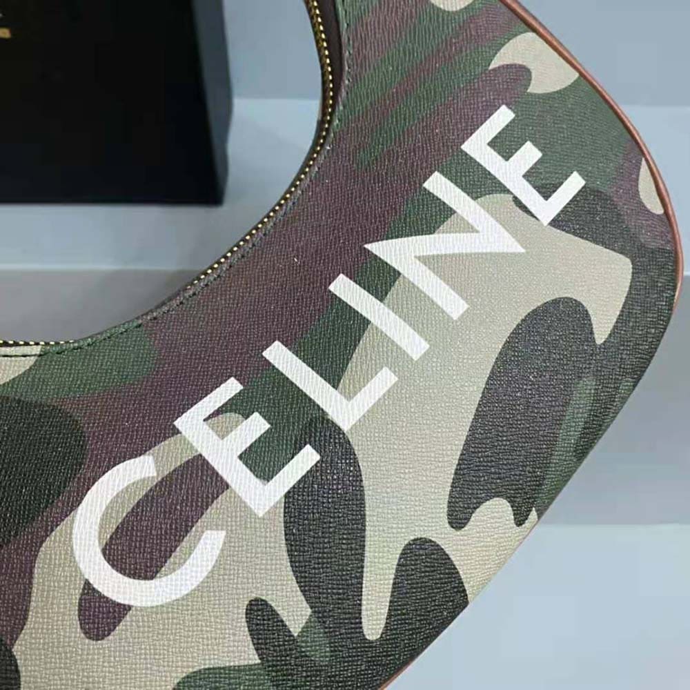 TÚI Celine Women AVA Bag in Canvas with Camouflage and Celine Print