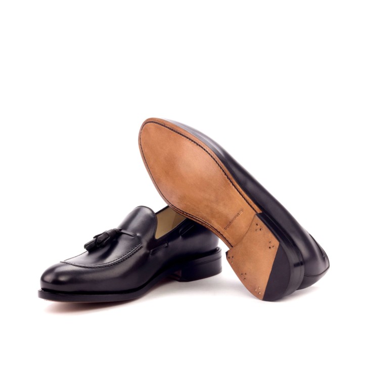 HENDERSON SHOES PERSONALIZATION BALDINI Black Tassel Loafers HANDCRAFTED SHOES