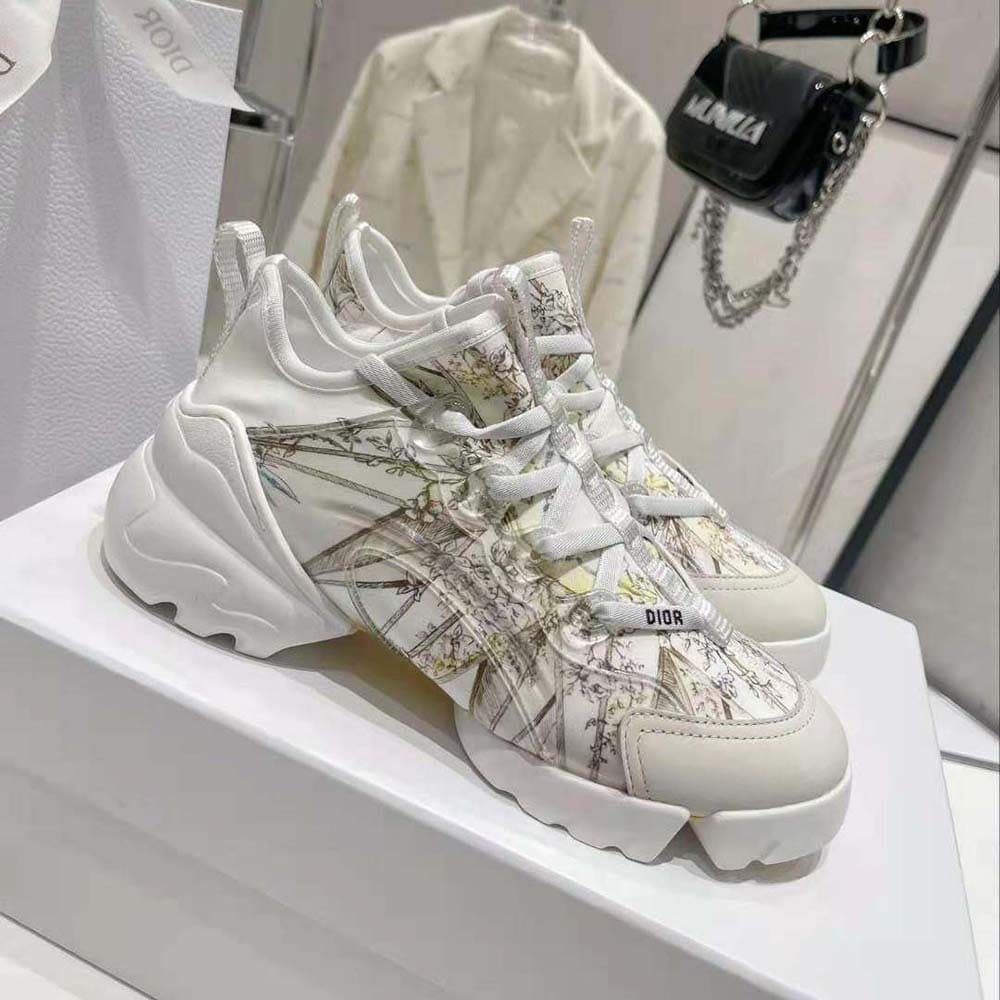 GIÀY Dior Women D-Connect Sneaker Multicolor Technical Fabric with Rêve D’Infini Print
