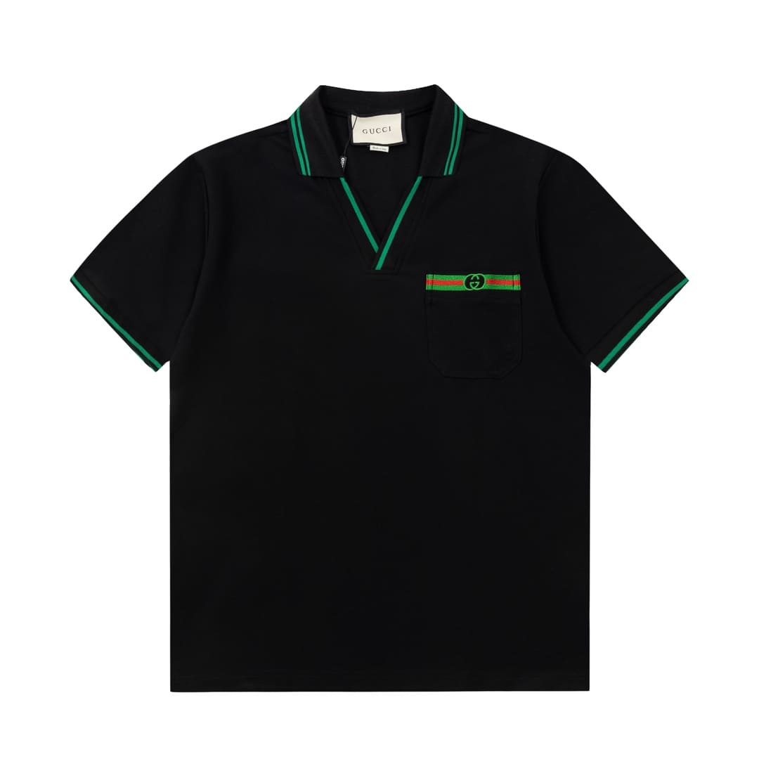 ÁO GUCCI POLO SHIRT MÀU ĐEN UNISEX