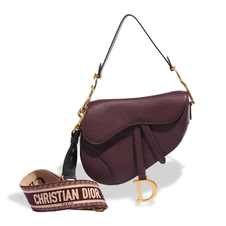 TÚI Dior Saddle Medium Calf Bordeaux