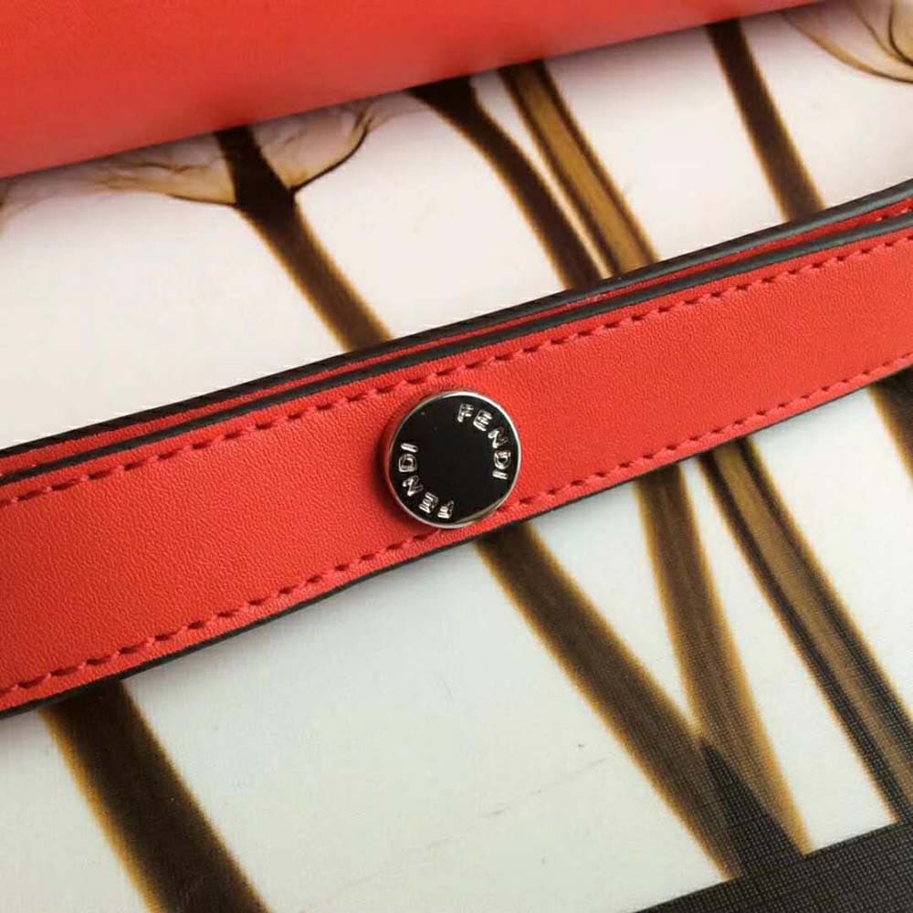 TÚI FENDI Women By the Way Regular Leather Boston Bag-Red