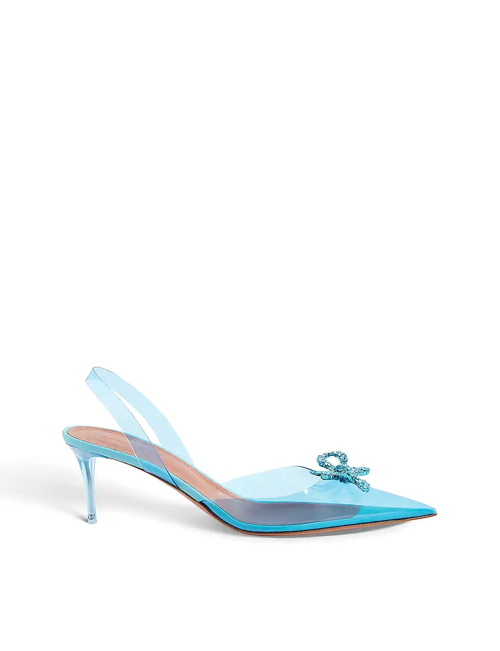 GIÀY AMINA MUADDI Rosie Glass crystal-embellished PVC slingback courts
