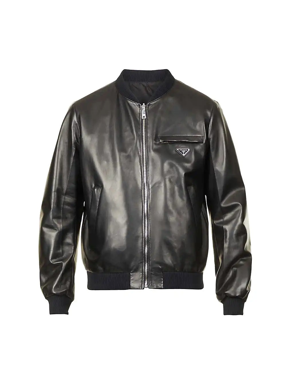ÁO PRADA Reversible leather and shell bomber jacket