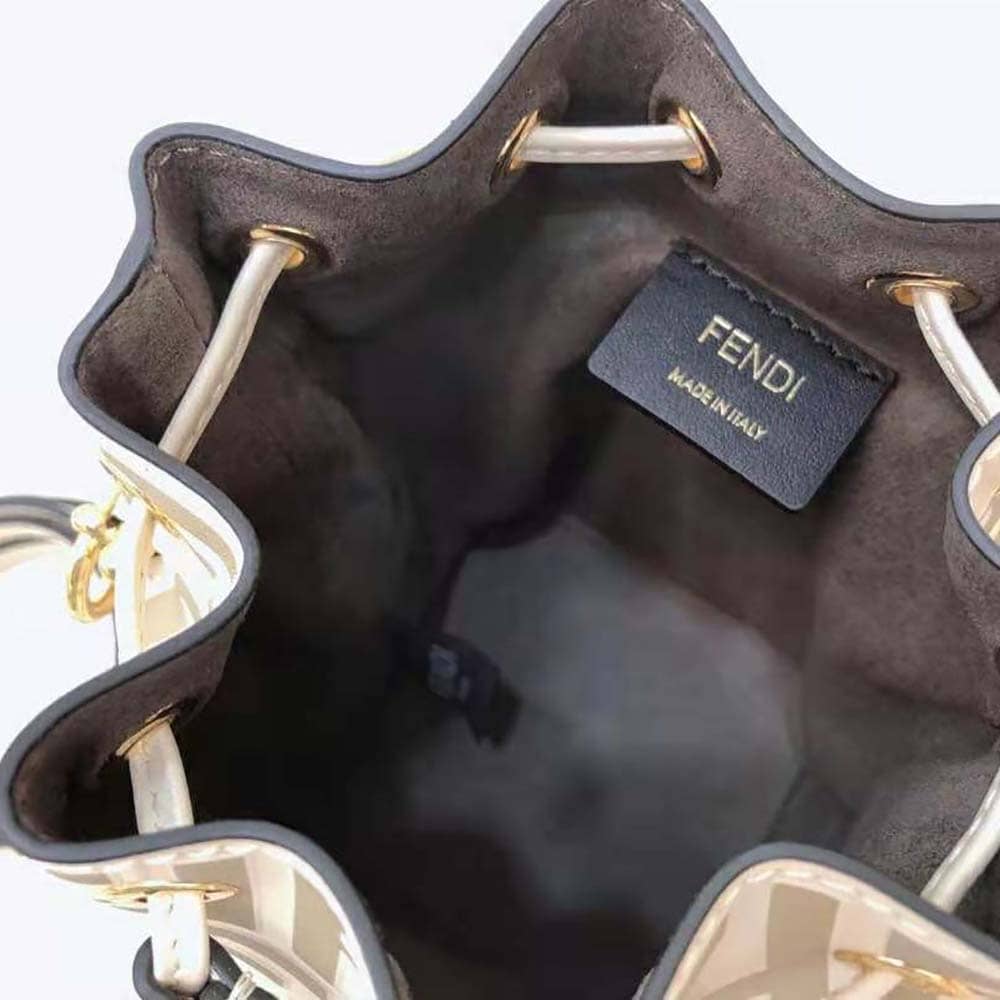 TÚI Fendi Women Mon Tresor Beige Leather Mini-Bag