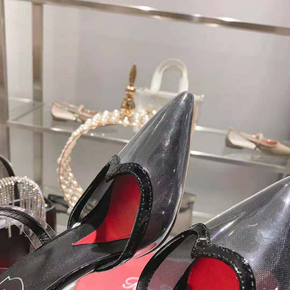 GIÀY Roger Vivier Women I Love Vivier Slingback Pumps in PVC-Black