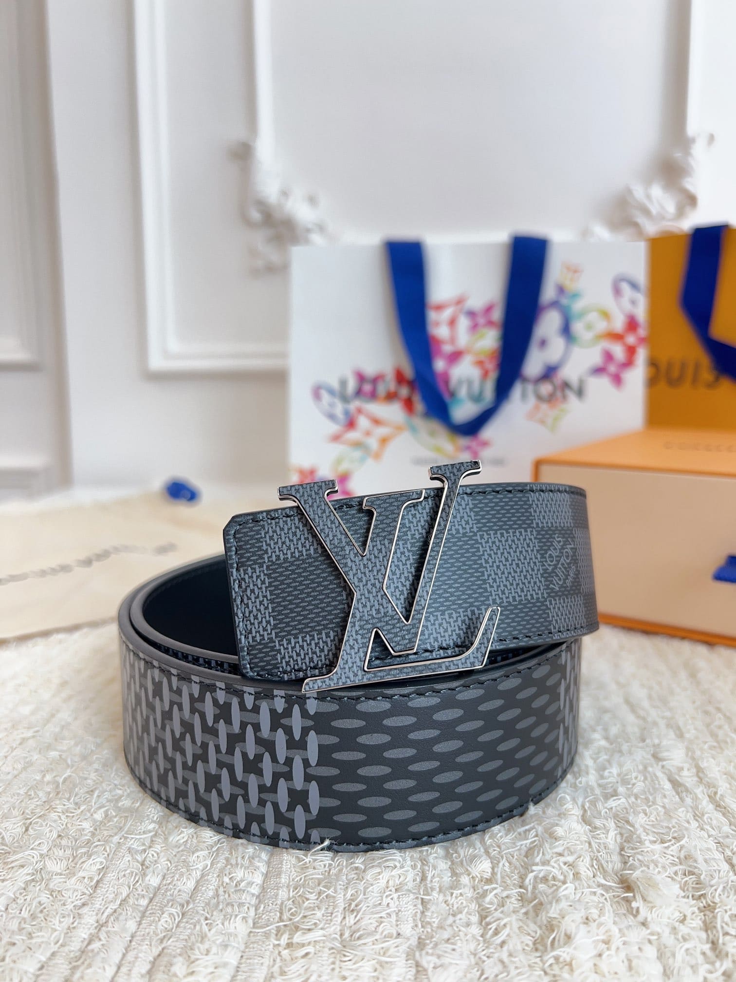 DÂY LƯNG LOUIS VUITTON BLACK MONOGRAM LEATHER Khóa da