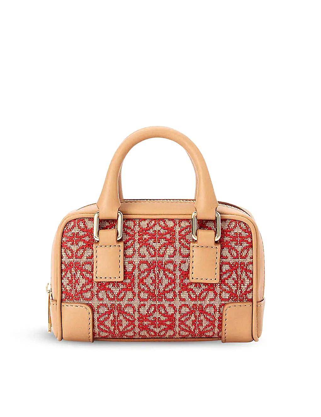 TÚI LOEWE Amazona nano leather and canvas top-handle bag