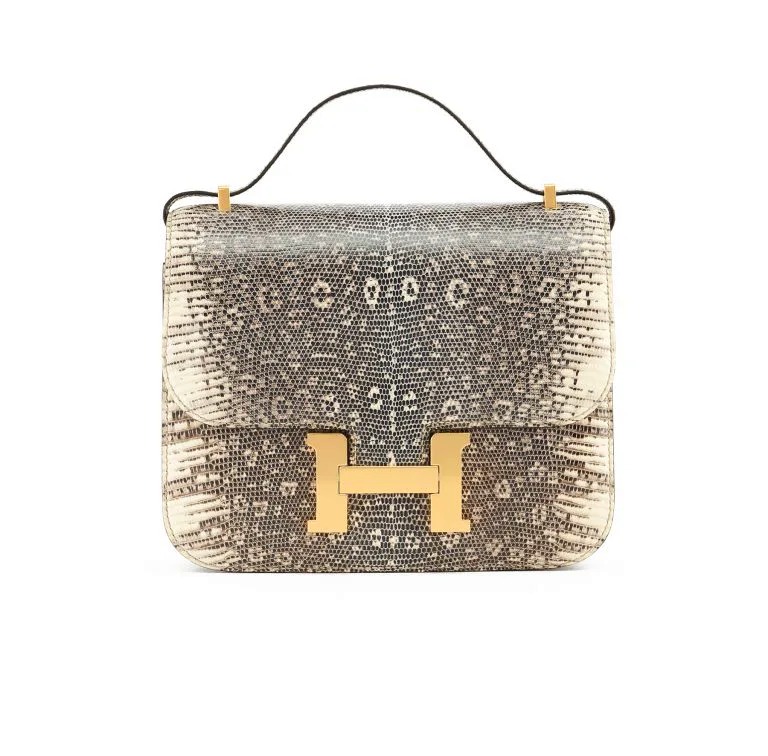 TÚI Hermès Constance 18 Mini Lizard Ombre Gold Buckle khóa vàng da thằn lằn