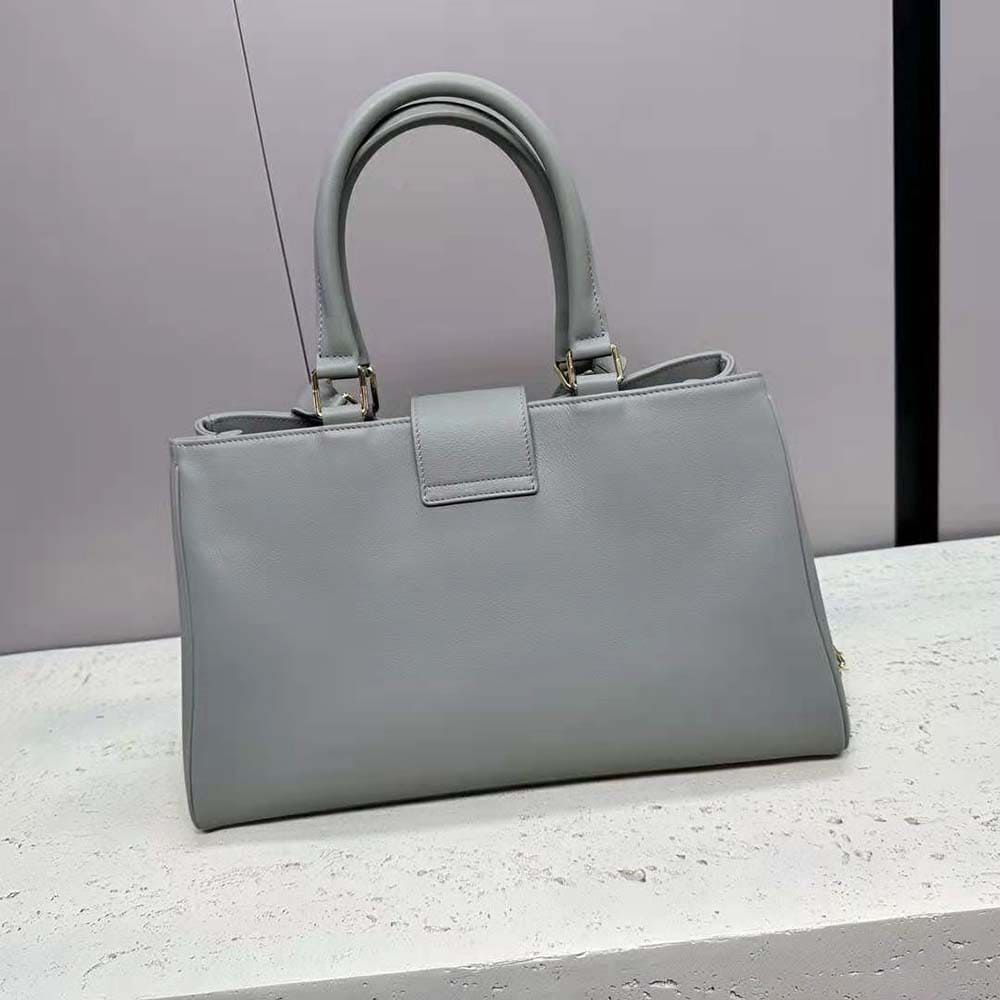 TÚI Celine Women Medium Appoline Bag in Supple Calfskin-Gray