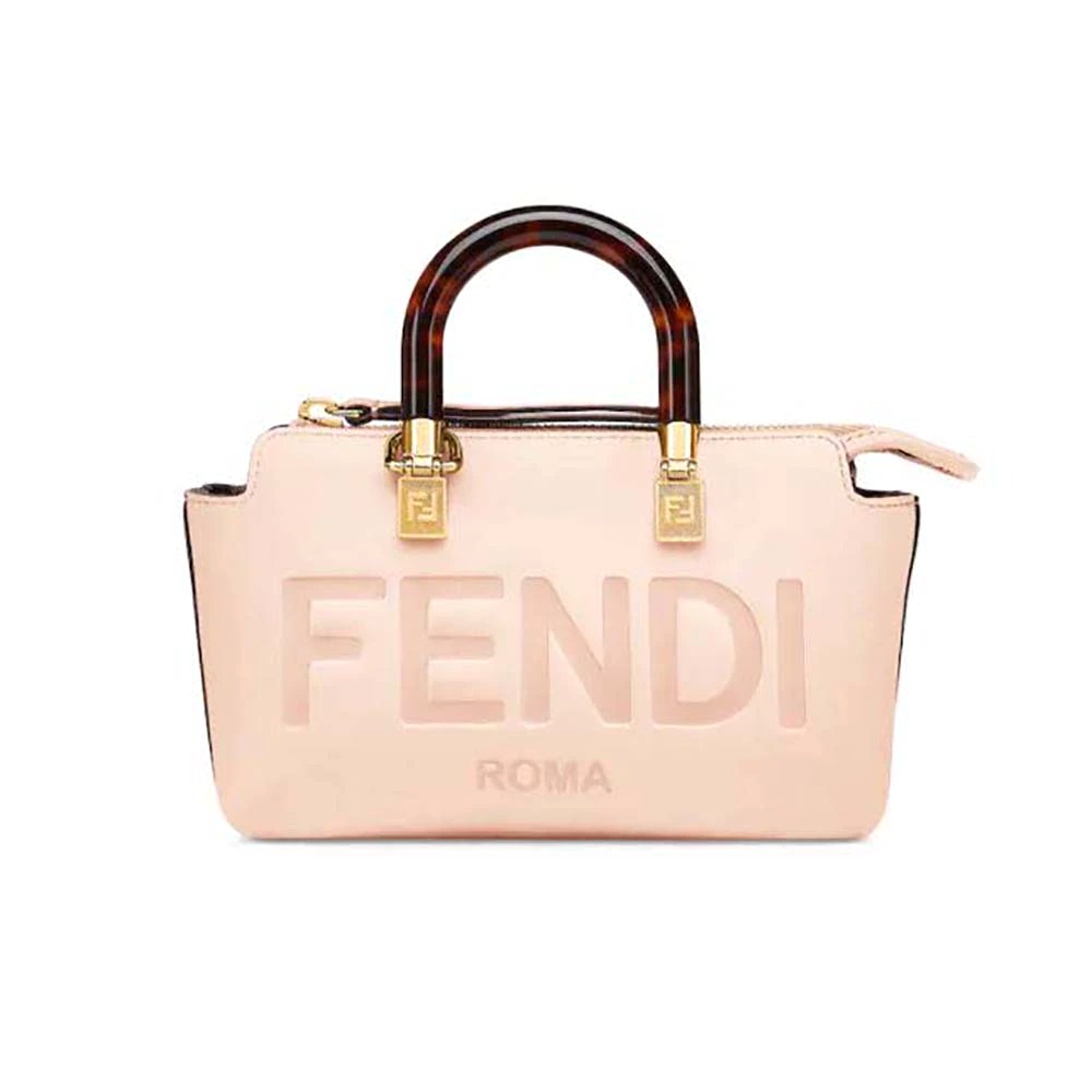 TÚI Fendi Women By The Way Mini Small Boston Bag in Light Pink Leather