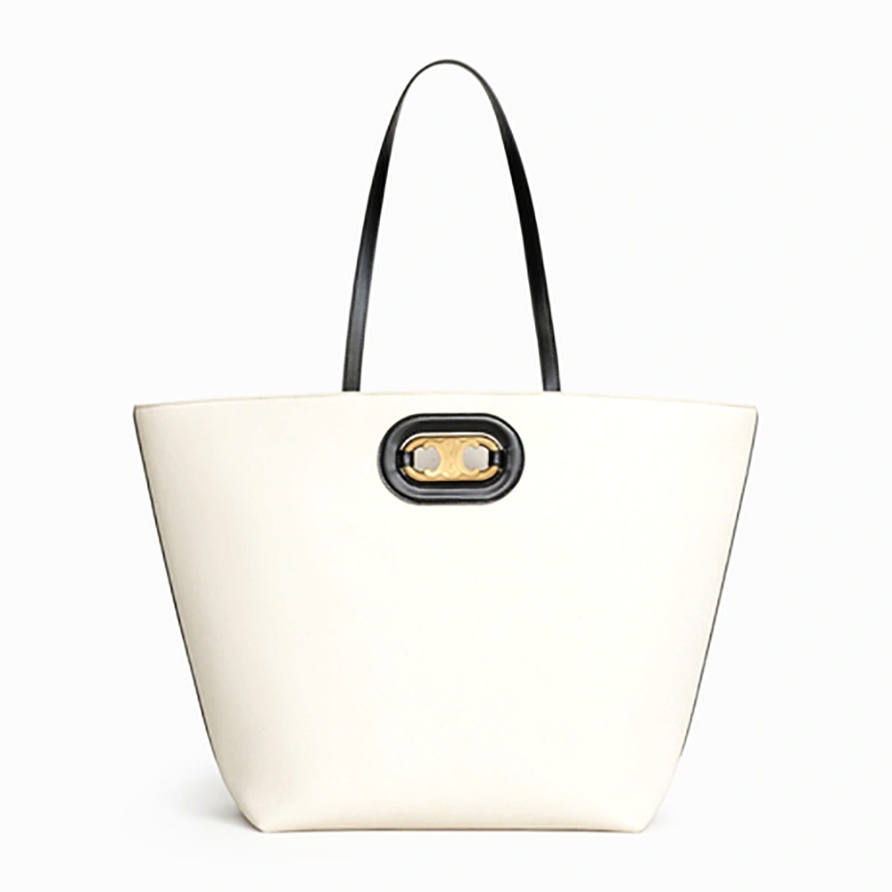 TÚI Celine Women Cabas Maillon Triomphe in Textile and Calfskin