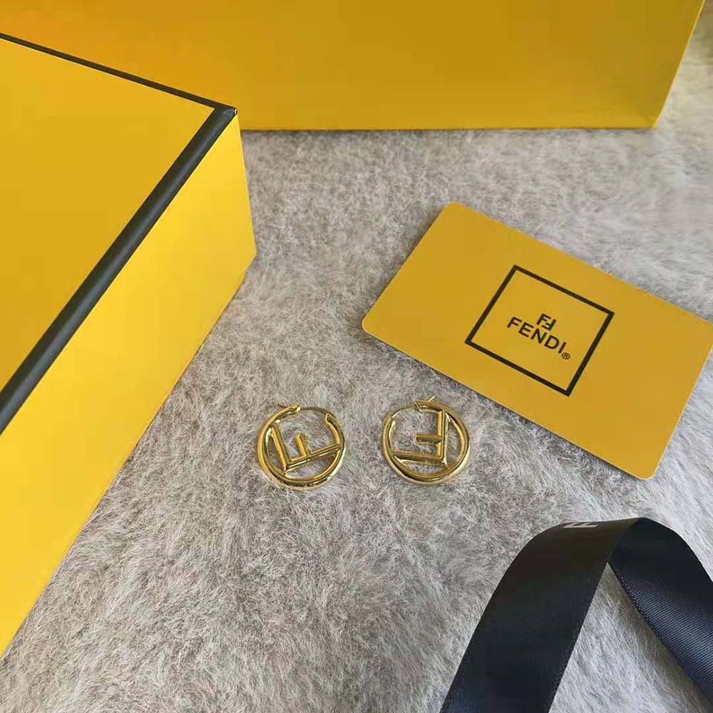 Bông tai Fendi F Is Fendi Earrings Gold-Colored