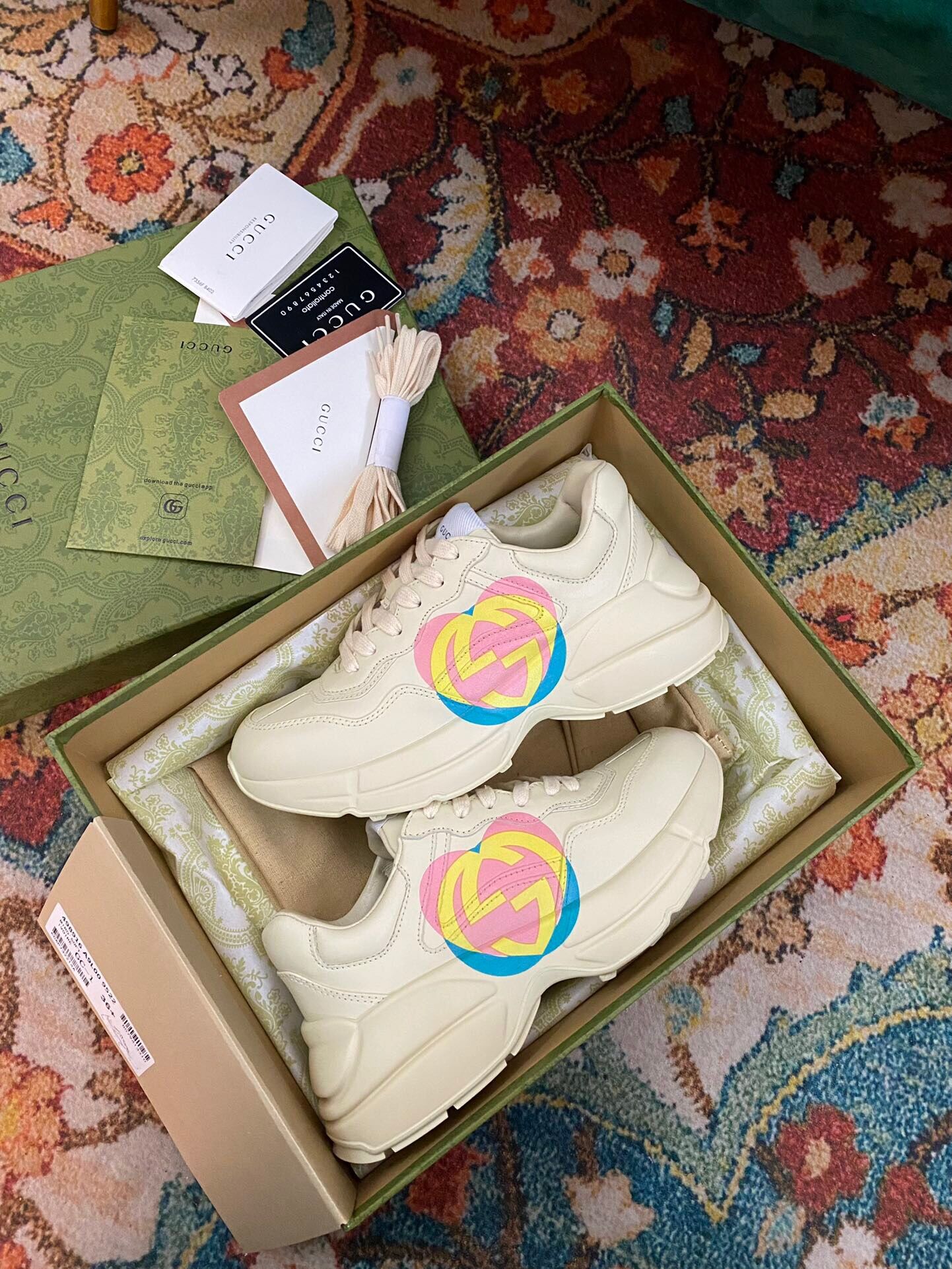 GIÀY GUCCI RHYTON GG ITALIA SNEAKERS SHOES UNISEX