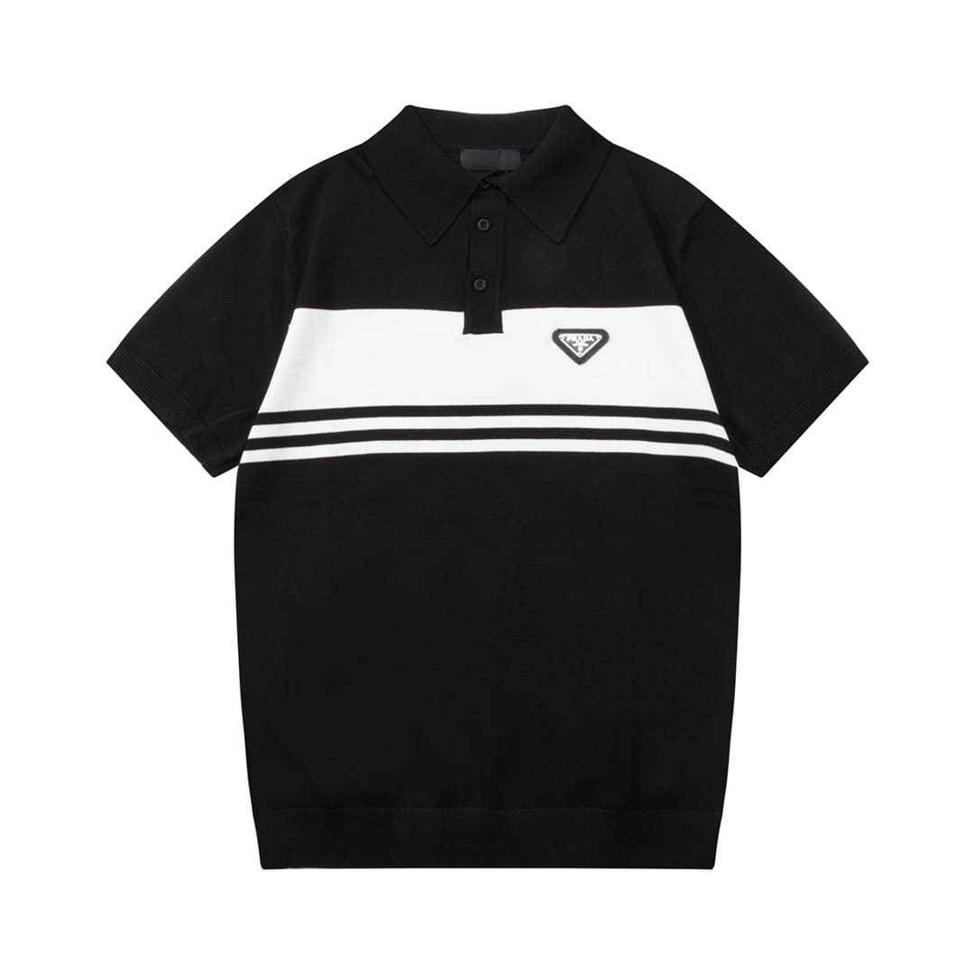 ÁO PRADA POLO SHIRT MÀU ĐEN UNISEX