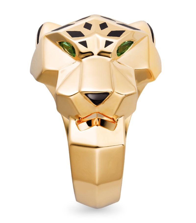 Nhẫn CARTIER Yellow Gold, Tsavorite and Onyx Panthère de Cartier Ring vàng vàng 18K