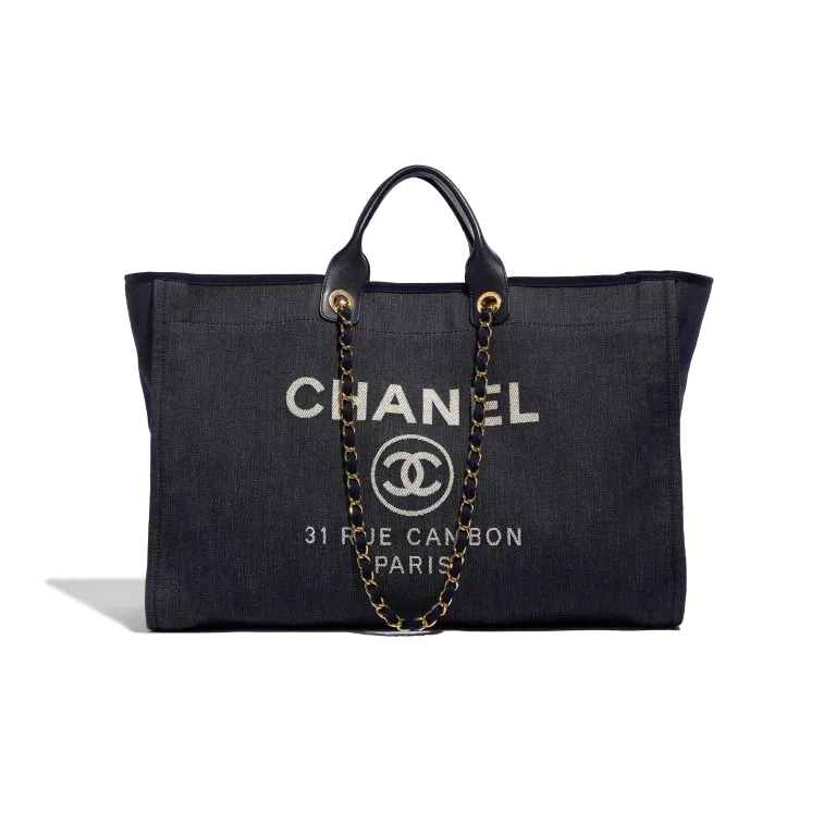 TÚI Chanel Deauville Maxi Denim Blue