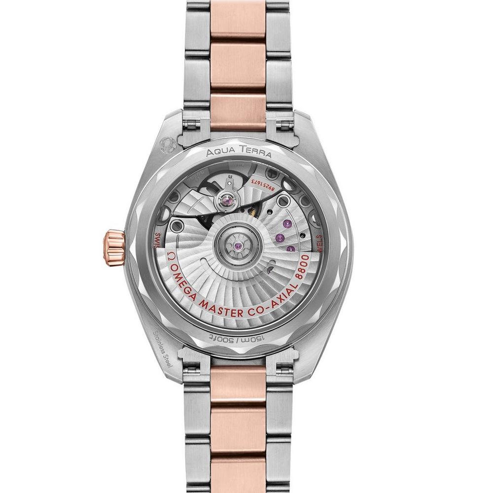 ĐỒNG HỒ OMEGA Seamaster Aqua Terra 150m Co-Axial Master Chronometer Steel and 18ct Sedna Gold Diamond Ladies Watch