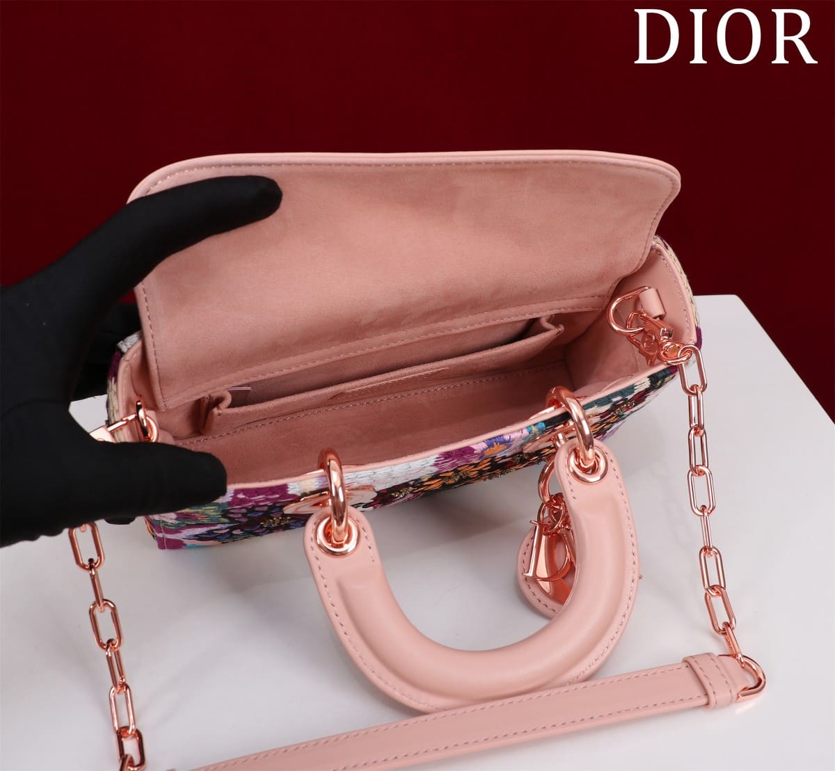 TÚI CHRISTIAN DIOR Lady-Joy embroidery flower colorful