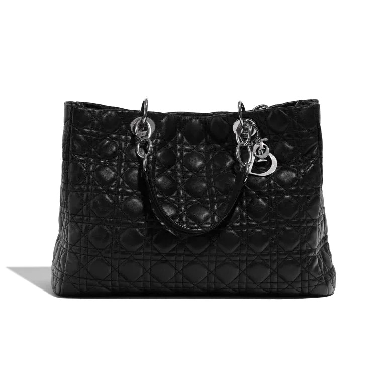 TÚI Dior Shopper Lamb Black Da cừu
