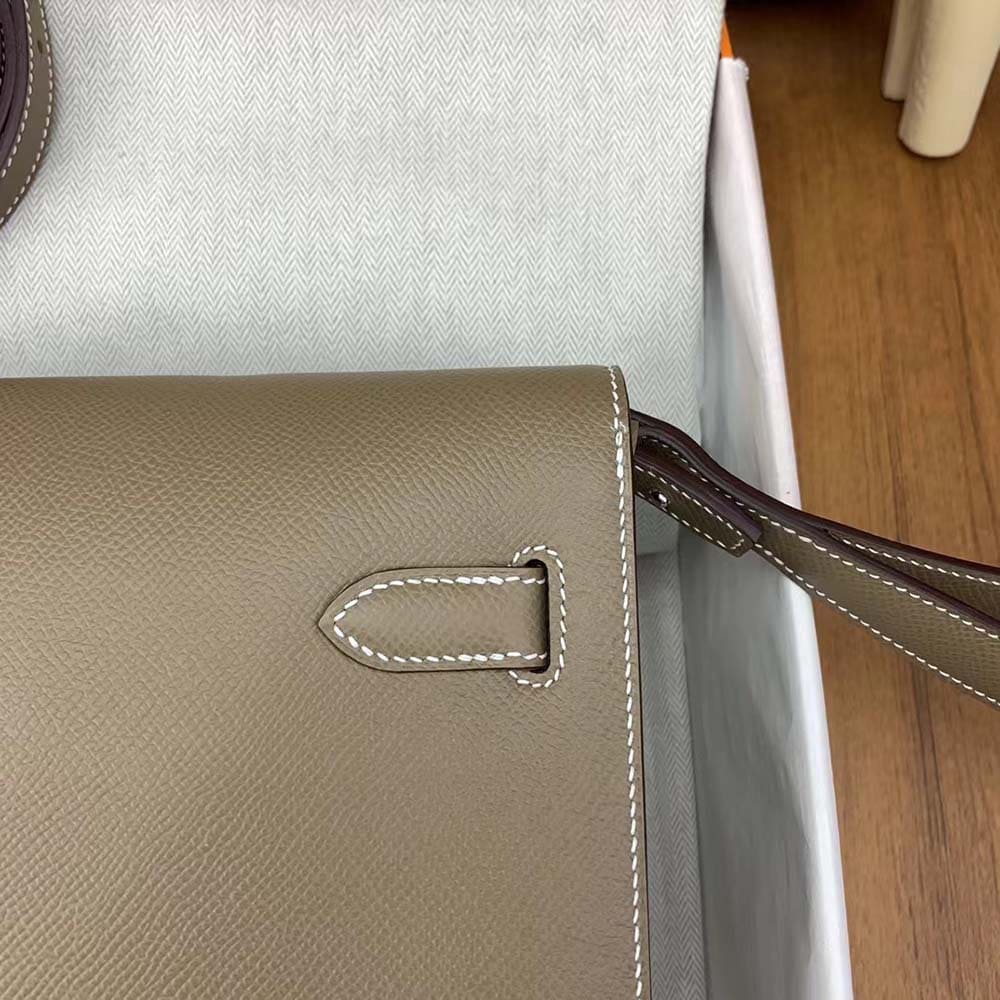 TÚI Hermes Men Kelly Depeches 25 Pouch-Gray