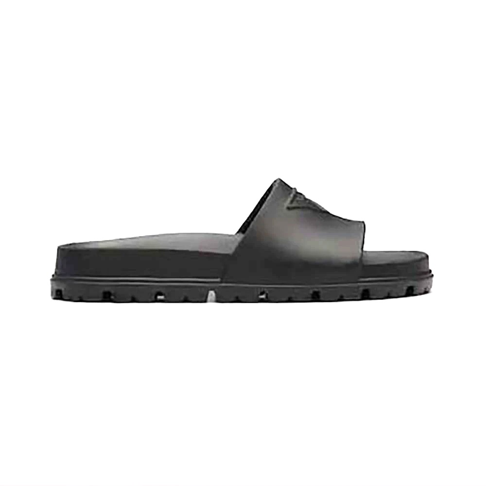 Dép Prada Rubber Slides In 20 mm Heel Height-Black