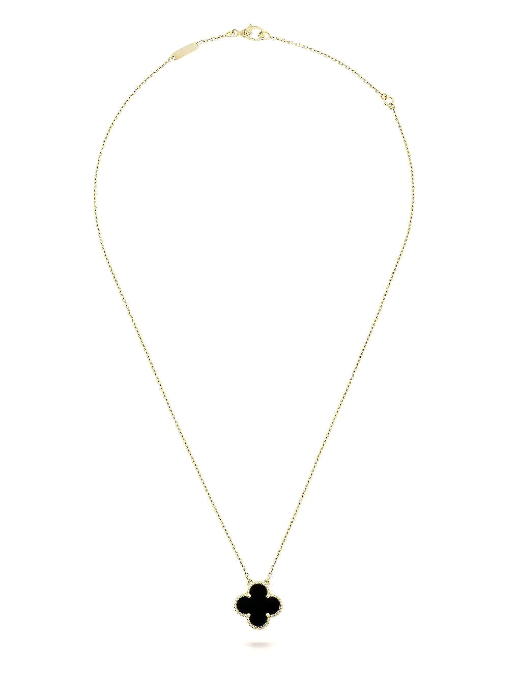 Dây chuyền VAN CLEEF & ARPELS Vintage Alhambra gold and onyx pendant 18K GOLD