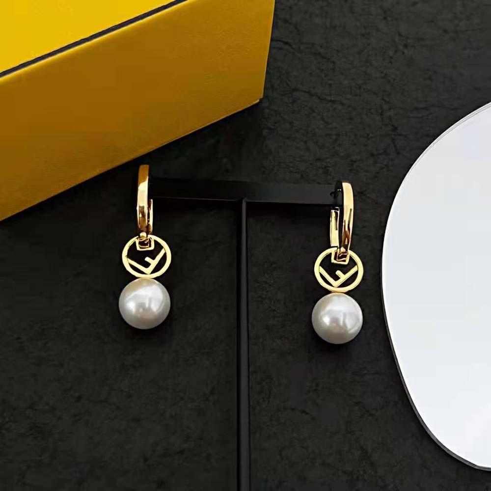 Bông tai Fendi Women F Is Fendi Earrings Gold-Colored Earrings