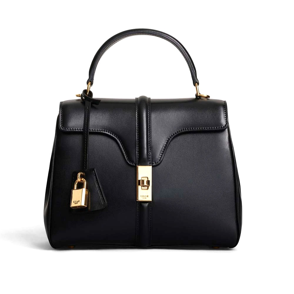 TÚI Celine Women Small 16 Bag in Satinated Calfskin-Black