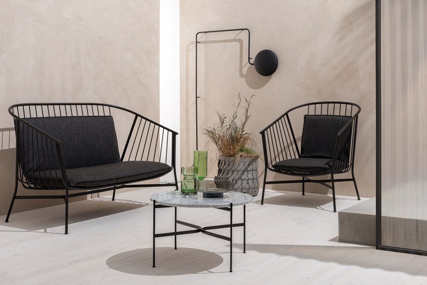 GHẾ JANET Steel armchair with armrests ARMCHAIR