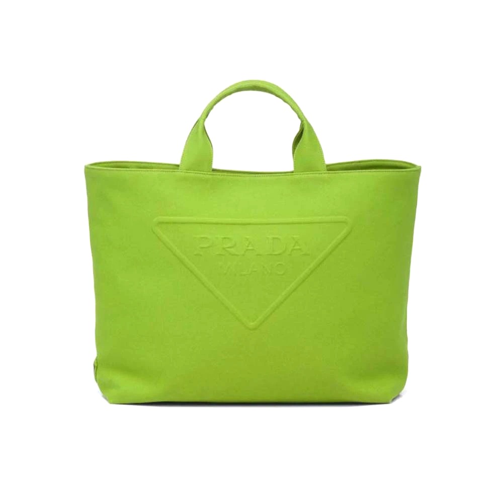 TÚI Prada Women Canvas Tote Bag with Contemporary Take on Classic Beach Designs-Lime