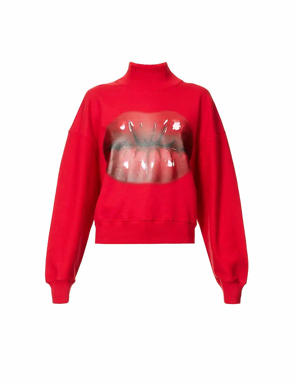 ÁO LOEWE Lips graphic-print cotton-jersey sweatshirt