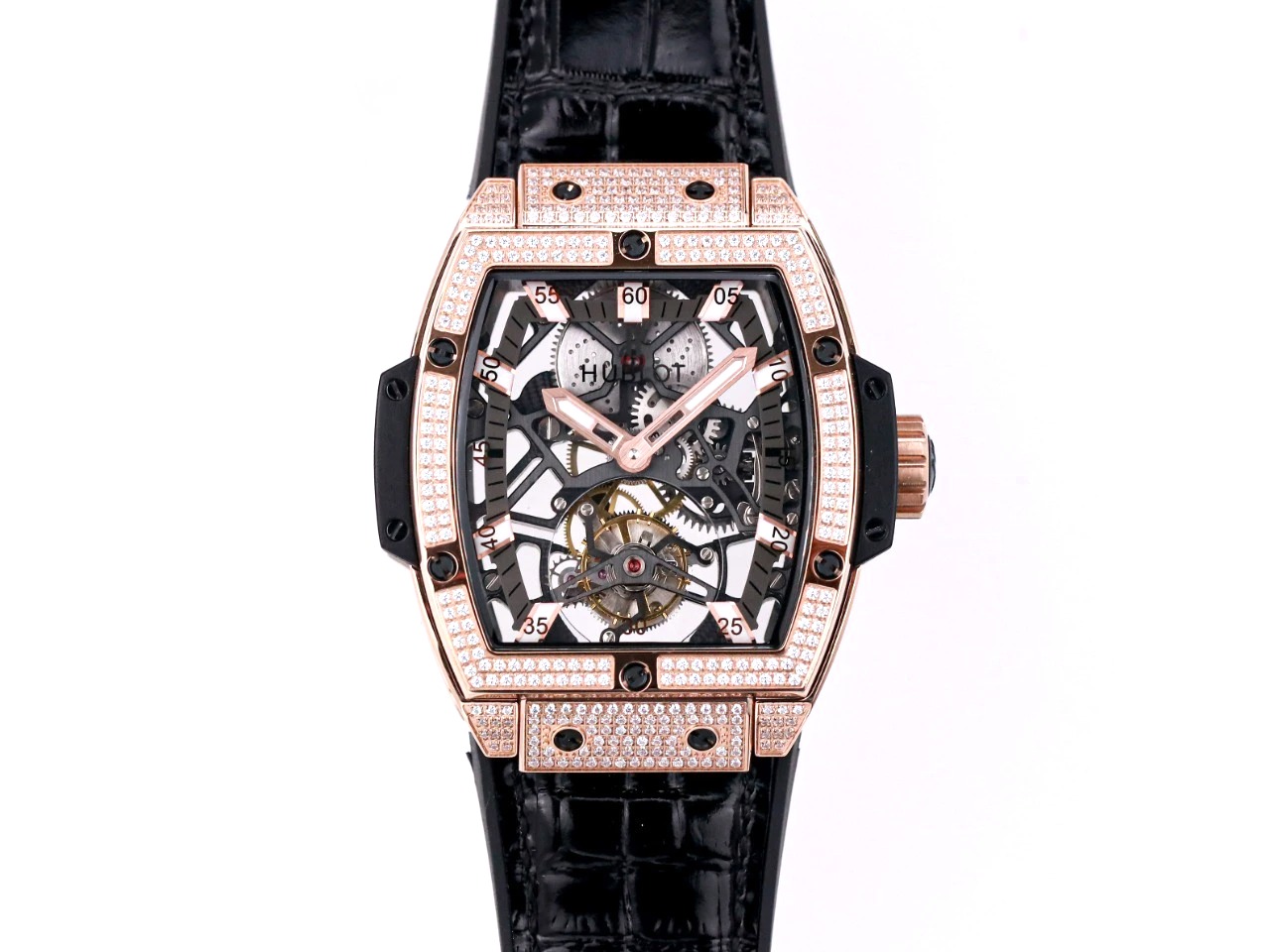 ĐỒNG HỒ HUBLOT MASTERPIECE Series Tonneau Tourbillon Diamond Gold
