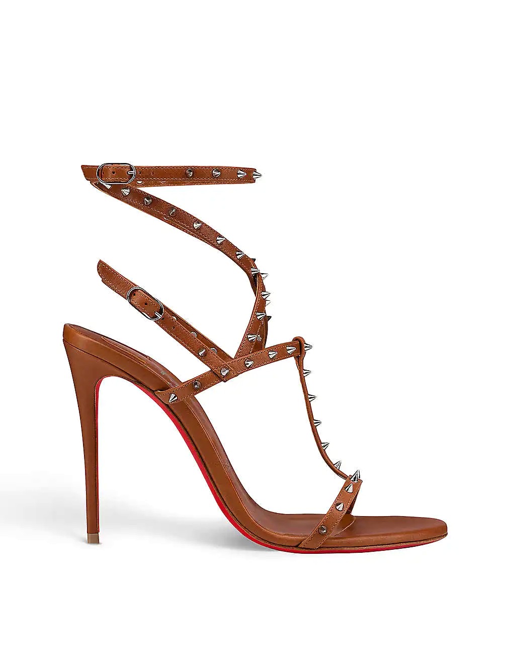 GIÀY CHRISTIAN LOUBOUTIN Bombina Spikes 100 leather heeled sandals