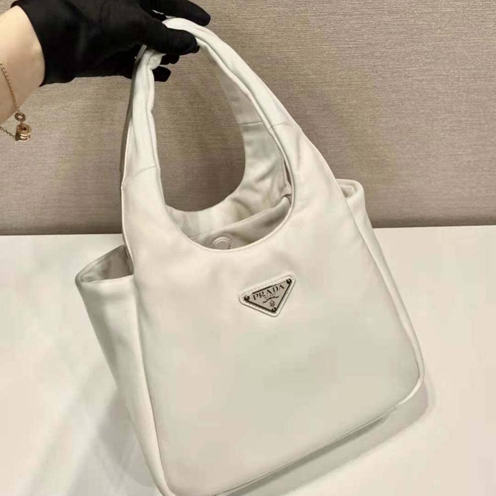 TÚI Prada Women Medium Padded Prada Soft Nappa Leather Bag-White